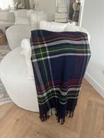 Vintage Wollen Plaid Geruit Geblokt 140x150cm, Huis en Inrichting, Ophalen of Verzenden, Zo goed als nieuw