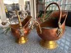 Koperen helmkit bloempotten, Antiek en Kunst, Ophalen of Verzenden
