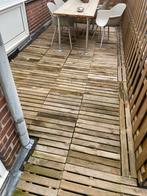 Terras vlonders hout ca 18m2, Tuin en Terras, Ophalen, Gebruikt, Hout