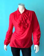 Vintage originele jaren 70 blouse rood maat 38, Maat 38/40 (M), Verzenden, Vintage, Gedragen