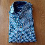 Overhemd in mooi patroon, Kleding | Heren, Overhemden, Blauw, Zo goed als nieuw, Adios, Halswijdte 39/40 (M)