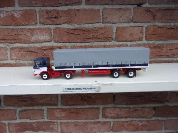 WSI  Daf  2600  4 x 2 + Curtain  Trailer  van  Maastrans., Hobby en Vrije tijd, Modelauto's | 1:50, Nieuw, Bus of Vrachtwagen