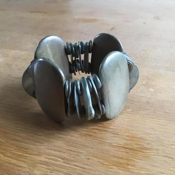 Armband Wings Byou parlemoer grijs bruin- kralen - NIEUW beschikbaar voor biedingen