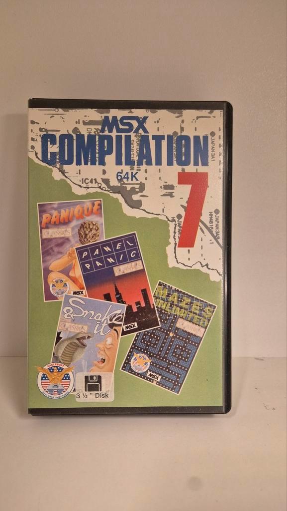 MSX Compilation 7 (64K) - Zeldzame floppy disk met originele, Spelcomputers en Games, Games | Pc, Zo goed als nieuw, 1 speler