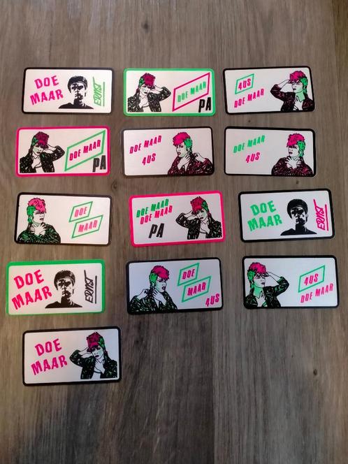 Doe maar Ernst Henny vintage logo muziek stickers sticker, Verzamelen, Stickers, Zo goed als nieuw, Verzenden