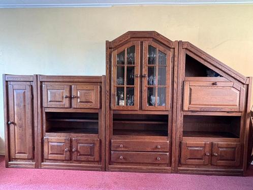 7-delig compleet eikenhouten woonkamermeubelset klassiek!, Huis en Inrichting, Complete inboedels, Ophalen