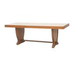 Vruchtenhouten vintage salontafel, Ophalen, Gebruikt, 100 tot 150 cm, Vintage