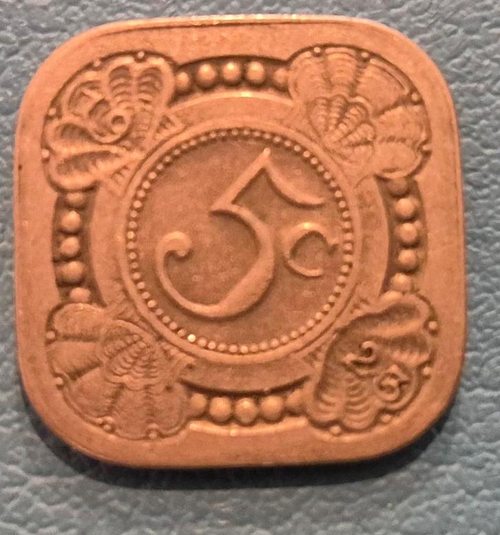 Zeldzame 5 cent vierkante munt - Koningin Wilhelmina, Postzegels en Munten, Munten | Nederland, Losse munt, 5 cent, Koningin Wilhelmina