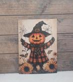 Kaart vogelverschrikker 2 spinnenwebben herfst/Halloween, Ophalen of Verzenden, 1980 tot heden, Ongelopen, Seizoenen