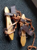 Houten klomp  schaatsen botjes met  veters, Sport en Fitness, Schaatsen, Ophalen