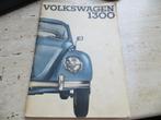Instructieboek Volkswagen Kever 1300, Kever Cabrio 1965, Auto diversen, Handleidingen en Instructieboekjes, Ophalen of Verzenden