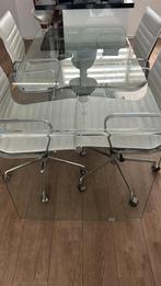 Moderne glazen design eettafel/ bureau, Huis en Inrichting, Tafels | Eettafels, Ophalen, 50 tot 100 cm, 150 tot 200 cm, Glas