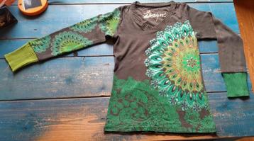 Desigual longsleeve shirt katoen met gebreide mouwen maat M beschikbaar voor biedingen