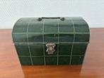 Vintage blik / beschuittrommel / lunchbox, groen., Ophalen of Verzenden, Gebruikt, Overige, Overige merken