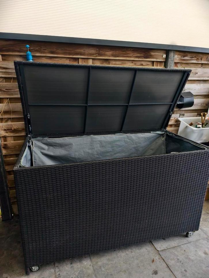 Grote Tuinkussenbox - 160x76x97cm, Tuin en Terras, Bergingen en Tuinkasten, Gebruikt, Overige typen, Hout, Ophalen