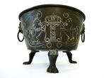 Jardiniere / bloempot met het wapenschild van Amsterdam, Antiek en Kunst, Ophalen of Verzenden, Koper
