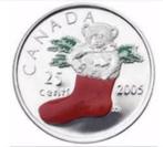 Canada - 25 cent 2005 - Colored Christmas Coin, Postzegels en Munten, Munten | Amerika, Losse munt, Verzenden, Noord-Amerika
