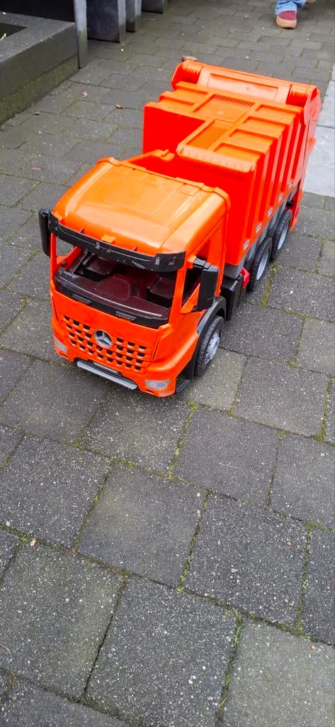Vuilniswagen met containers - Speelgoed, Ophalen, Gebruikt