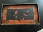 Oud Chinees dienblad met vogeldecoratie, Antiek en Kunst, Ophalen of Verzenden