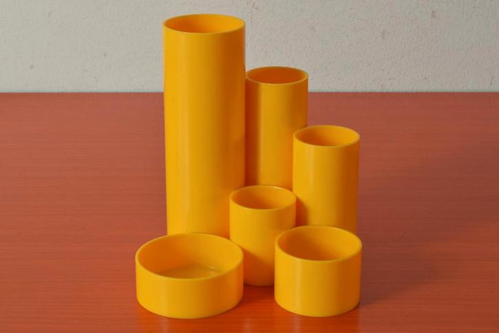 Retro vintage kunststof pennenbakje / desk organizer, Antiek en Kunst, Antiek | Kantoor en Zakelijk, Ophalen of Verzenden