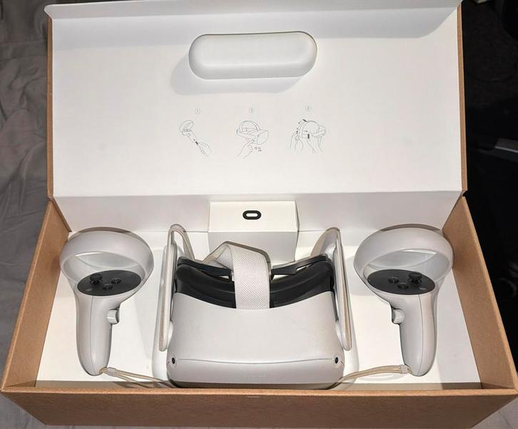 Meta Quest 2 Volledige set., Spelcomputers en Games, Virtual Reality, Gebruikt, Overige platformen, VR-bril, Ophalen