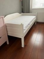 Houten bed inclusief boxspring en topper van IKEA., Huis en Inrichting, Slaapkamer | Bedden, Gebruikt, Ophalen