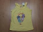 C&A leuk geel shirt / top met opdruk van slippers ZGAN 122, C&A, Meisje, Ophalen of Verzenden, Zo goed als nieuw