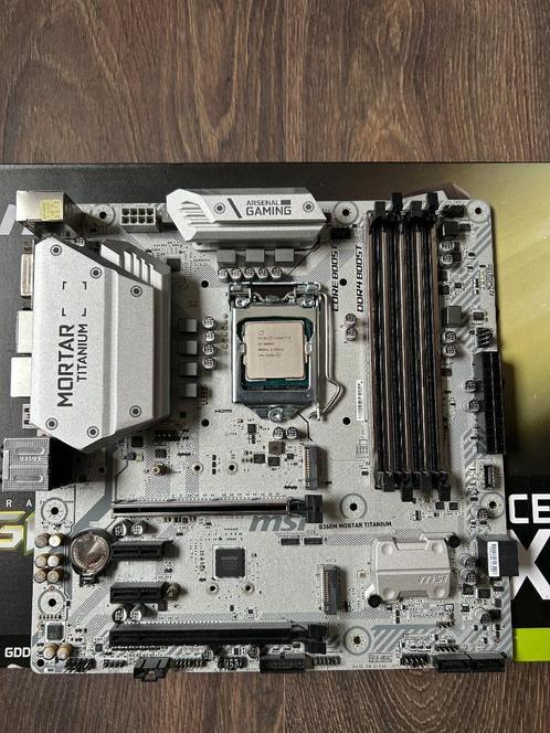 Moedebord+CPU upgrade kit Intel I5 9600K,MSI Mortar Titaniun, Computers en Software, Moederborden, Zo goed als nieuw, Intel, DDR4