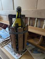 Oude Zweedse groene fles in krat, Antiek en Kunst, Ophalen of Verzenden