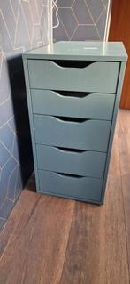 Ikea Alex Ladekast groen grijs, Huis en Inrichting, Kasten | Ladekasten, Ophalen, 50 tot 100 cm, Zo goed als nieuw, 3 of 4 laden