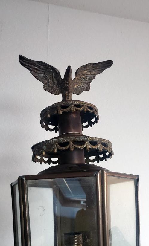 Antieke Messing Lantaarn van een Koets met Adelaar, Antiek en Kunst, Antiek | Servies los, Ophalen of Verzenden