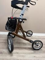 Rollator Explorer rollator bruin met zachte wielen, Diversen, Rollators, Ophalen, Opvouwbaar, Gebruikt