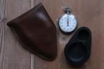 Vintage Leonidas stopwatch in lederen etui (TAG Heuer), Ophalen of Verzenden, Staal, Overige merken, 1960 of later