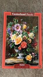 Castorland puzzel 500 st flowers in a vase, Ophalen of Verzenden, 500 t/m 1500 stukjes, Zo goed als nieuw