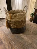 Riviera Maison mand, Huis en Inrichting, Woonaccessoires | Schalen en Manden, Ophalen, Zo goed als nieuw, Rond, Riet