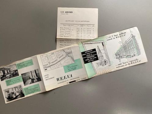 Hotelprijslijst (VVV) en brochure WEEVA Groningen 1954/55., Boeken, Geschiedenis | Stad en Regio, Zo goed als nieuw, 20e eeuw of later
