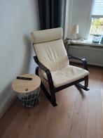 Ikea schommelstoel, Huis en Inrichting, Stoelen, Ophalen, Wit, Leer, Zo goed als nieuw