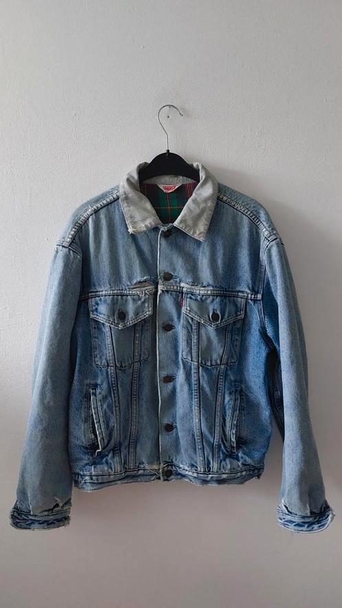 Vintage 80s Levis oversized Blanket denim jacket S, Kleding | Heren, Jassen | Zomer, Gedragen, Maat 46 (S) of kleiner, Blauw, Ophalen of Verzenden