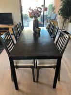 Inklapbare Eettafel + 6 Stoelen - Weg ivm Emigratie, Huis en Inrichting, Tafels | Eettafels, Ophalen, Gebruikt, 100 tot 150 cm