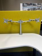 Dubbele monitorarmen zilver(6x) en wit dubbele en enkel, Ophalen of Verzenden, Gebruikt