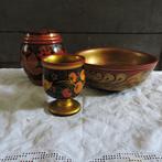 Vintage Khokhloma handgeschilderde kom pot beker USSR, Antiek en Kunst, Ophalen of Verzenden