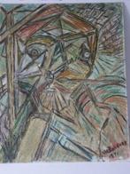 Schilderij - ets -aquarel, Ophalen