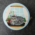 Vintage snoepblikje kat poes kattenblikje jaren '80, Verzamelen, Blikken, Ophalen of Verzenden, Gebruikt, Overige, Overige merken