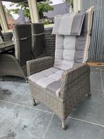 6 luxe verstelbare wicker dining stoelen, Ophalen, Zo goed als nieuw, Wicker, Verstelbaar