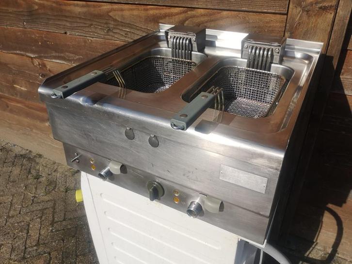 Dubbele Friteuse Horeca - Professioneel, Witgoed en Apparatuur, Frituurpannen, Gebruikt, 4 liter of meer, Ophalen