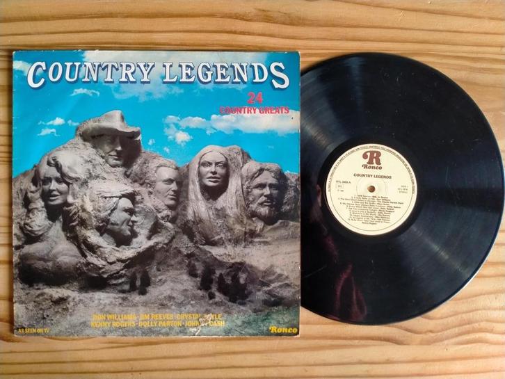 LP   -   Country Legends – 24 Country Greats   -   1980, Cd's en Dvd's, Vinyl | Country en Western, Zo goed als nieuw, 12 inch