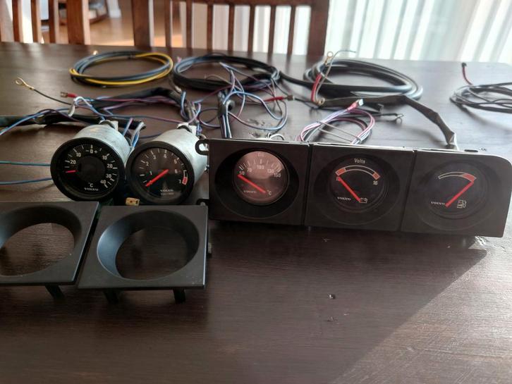 Volvo 240: Full House dashboard 52mm Extra Instrumenten set!, Auto-onderdelen, Dashboard en Schakelaars, Volvo, Nieuw, Ophalen