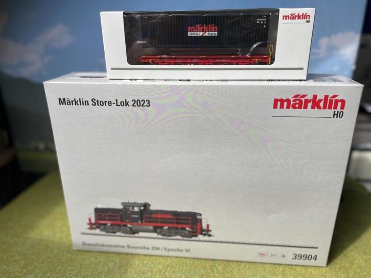 Märklin 39904 BR 294 en 47584 containerwagen, Hobby en Vrije tijd, Modeltreinen | H0, Nieuw, Treinset, Wisselstroom, Märklin, Ophalen of Verzenden
