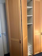 Kledingkast met vouwdeuren, Ophalen, 200 cm of meer, 150 tot 200 cm, Eikenhout