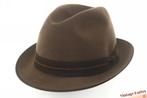 Vintage Gleufhoed Suppless bruin vilt 55 = S tot XS, Hoed, Ophalen of Verzenden, 57 cm (M, 7⅛ inch) of minder, Suppless